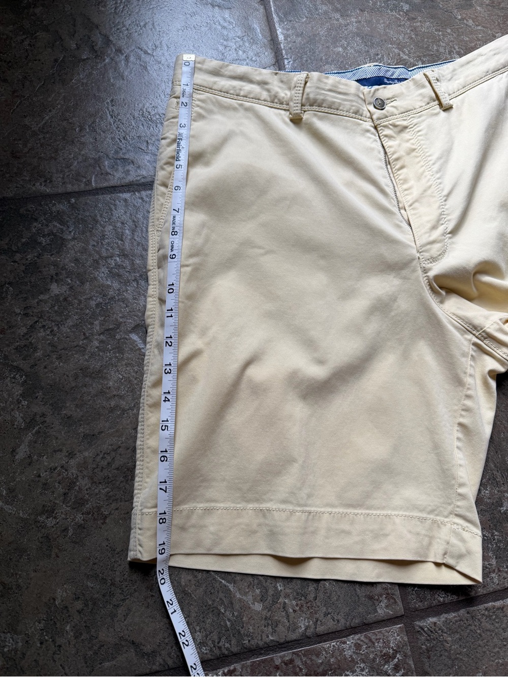 Tommy Bahama Boracay Chino Shorts Light Yellow - Size 34 - Resort Wear Preppy - Picture 6 of 6